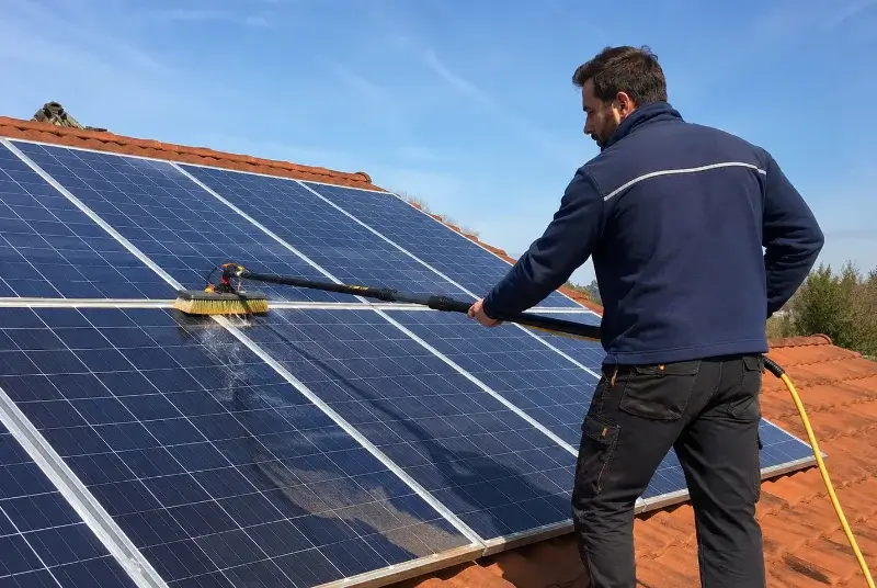 Nettoyage et entretien de panneaux solaires à Saint-Martin-de-Sanzay